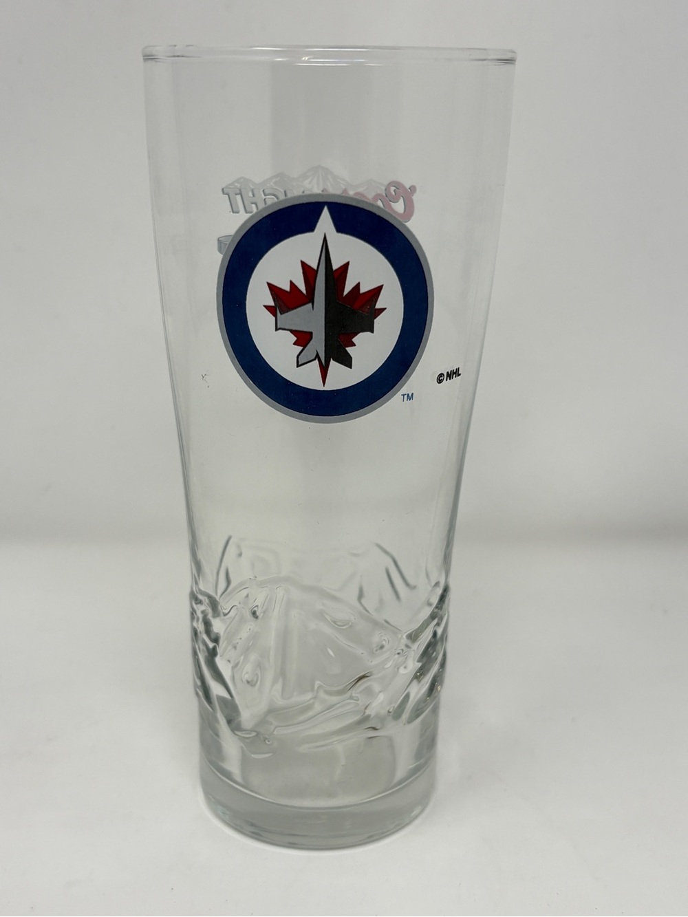 Winnipeg Jets Clear Glass Pint with Team Logo